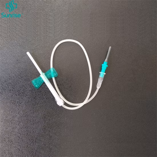 Ensemble jetable de veine de cuir chevelu d'aiguille d'aiguille d'injection de papillon pour la transfusion