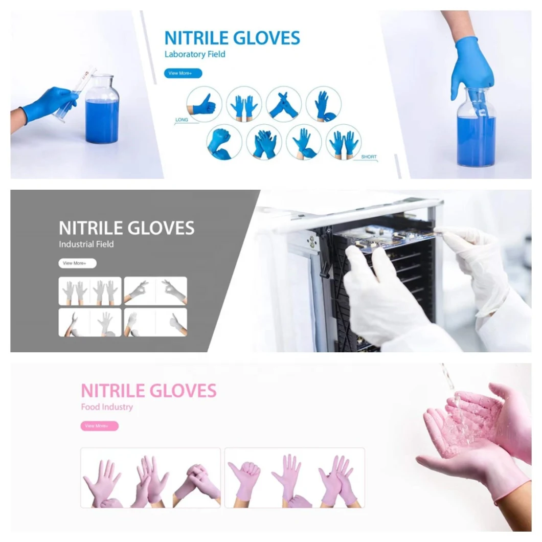Disposable Medical/Non-Medical Nitrile Examination Gloves with CE