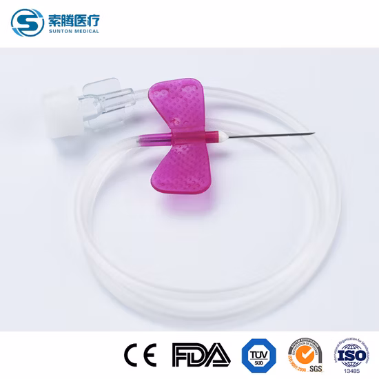 Ensemble stérile de veine de cuir chevelu de sécurité jetable 23G 24G