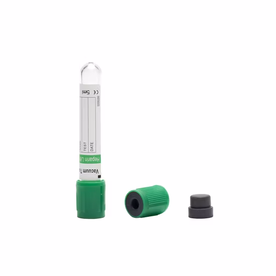 Tube de prélèvement sanguin sous vide à héparine de lithium ou à héparine de sodium
