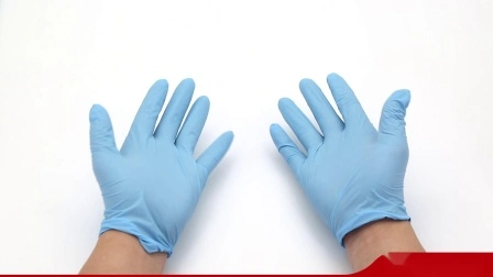 Prix ​​bon marché 100 pièces boîte jetables bleu sécurité examen nitrile médical gants d'examen chirurgical