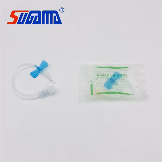 Ensemble stérile jetable de veine de cuir chevelu d'aiguille d'injection de papillon pour l'usage d'hôpital